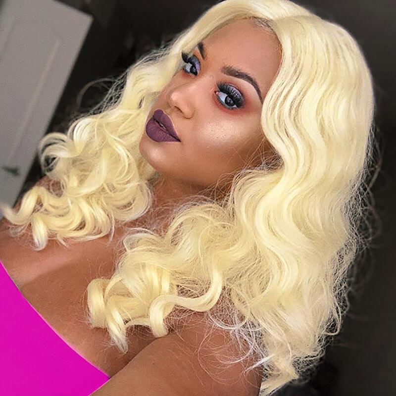 613 Blonde Body Wave Hair Bundles Blonde Human Virgin Hair 3/4 Bundles Deal-613 Hair-eullair- Human Virgin Hair-eullair- Human Virgin Hair